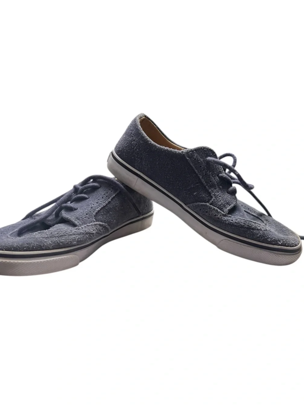 Janie and Jack Boys Suede Wingtip Oxford Sneakers Sz 13 Blue Dress Casual Shoes